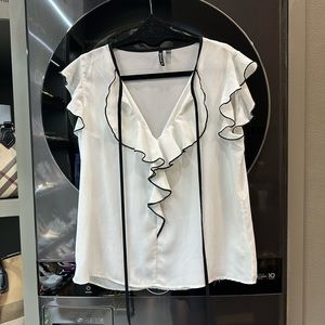 Heartsoul white ruffle shirt